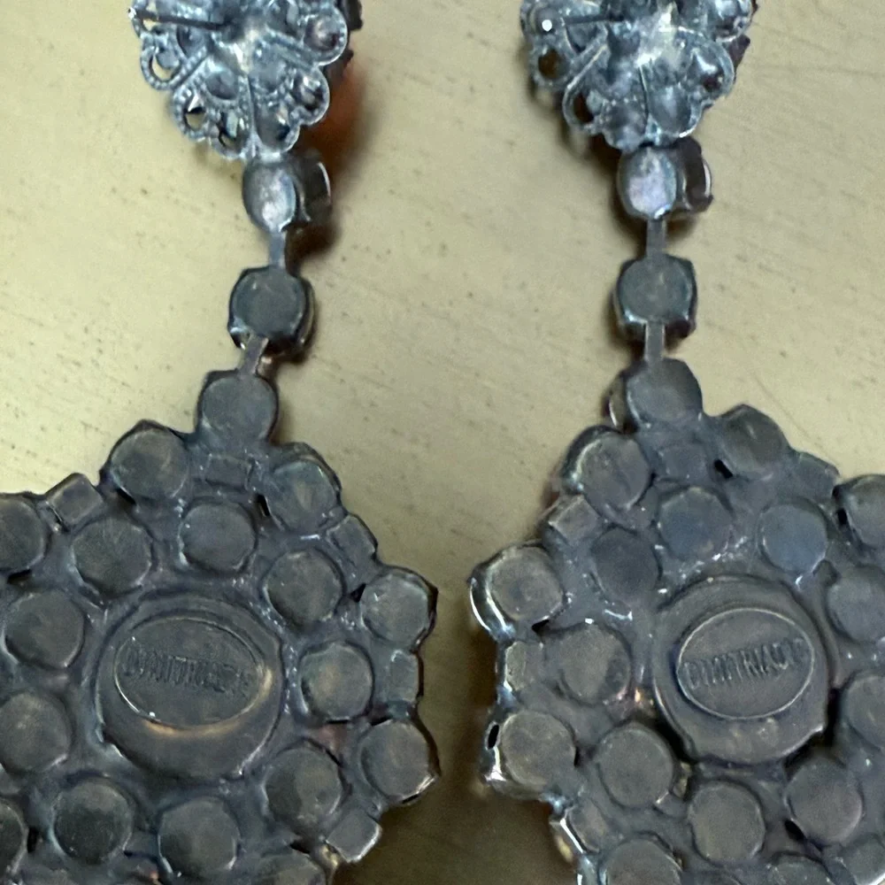 Dimitriadis Anthropologie Dangling Rose Earrings EUC